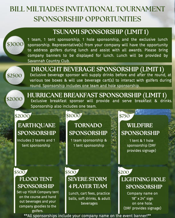 2024 SARDRF Golf Tournament Flyer One Page for Website